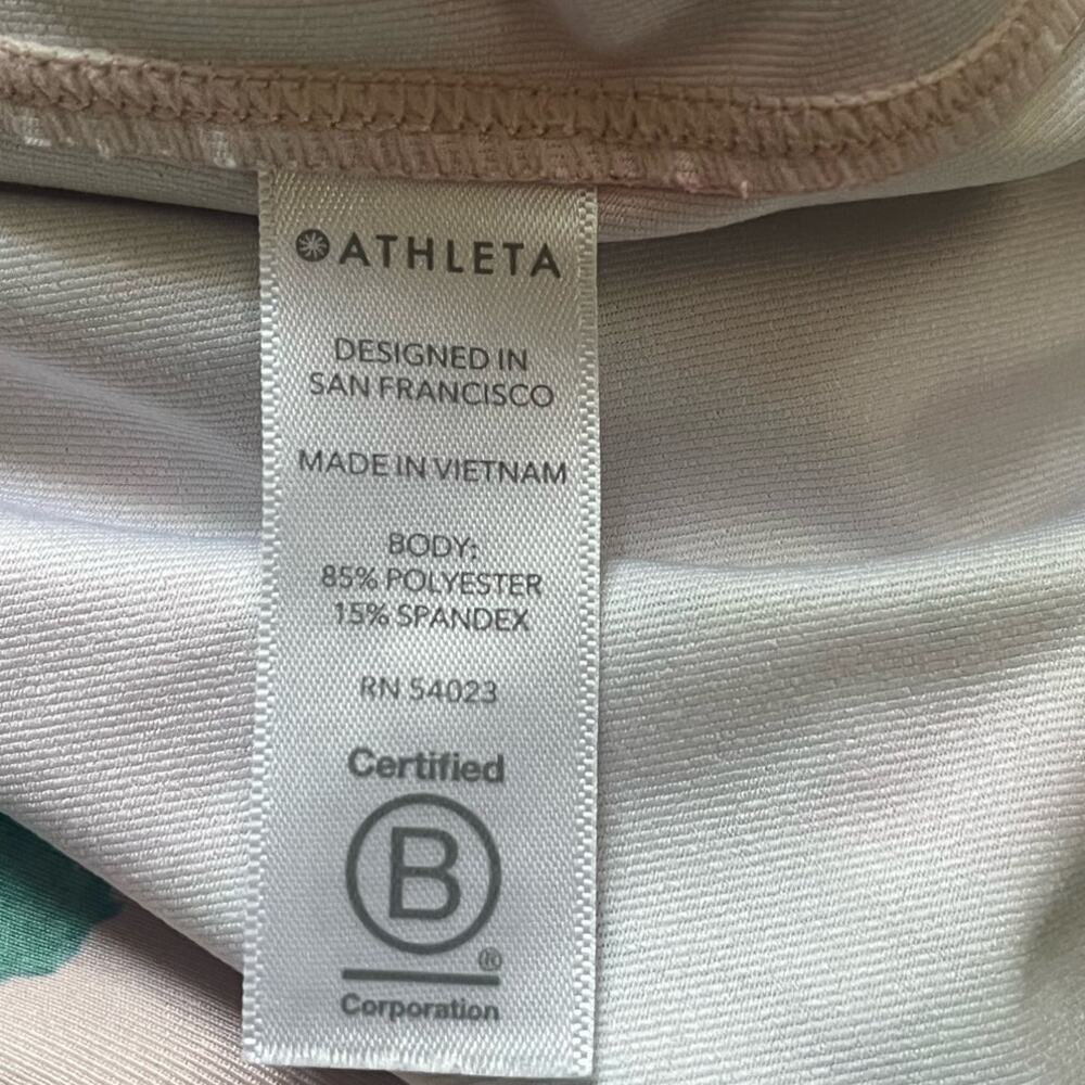 Women’s Athleta pink with floral design work out tank top size extra small - Picture 7 of 7